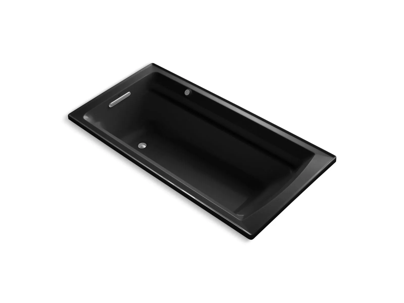 KOHLER K-1124-GHW Archer 72" x 36" drop-in Heated BubbleMassage air bath with Bask heated surface