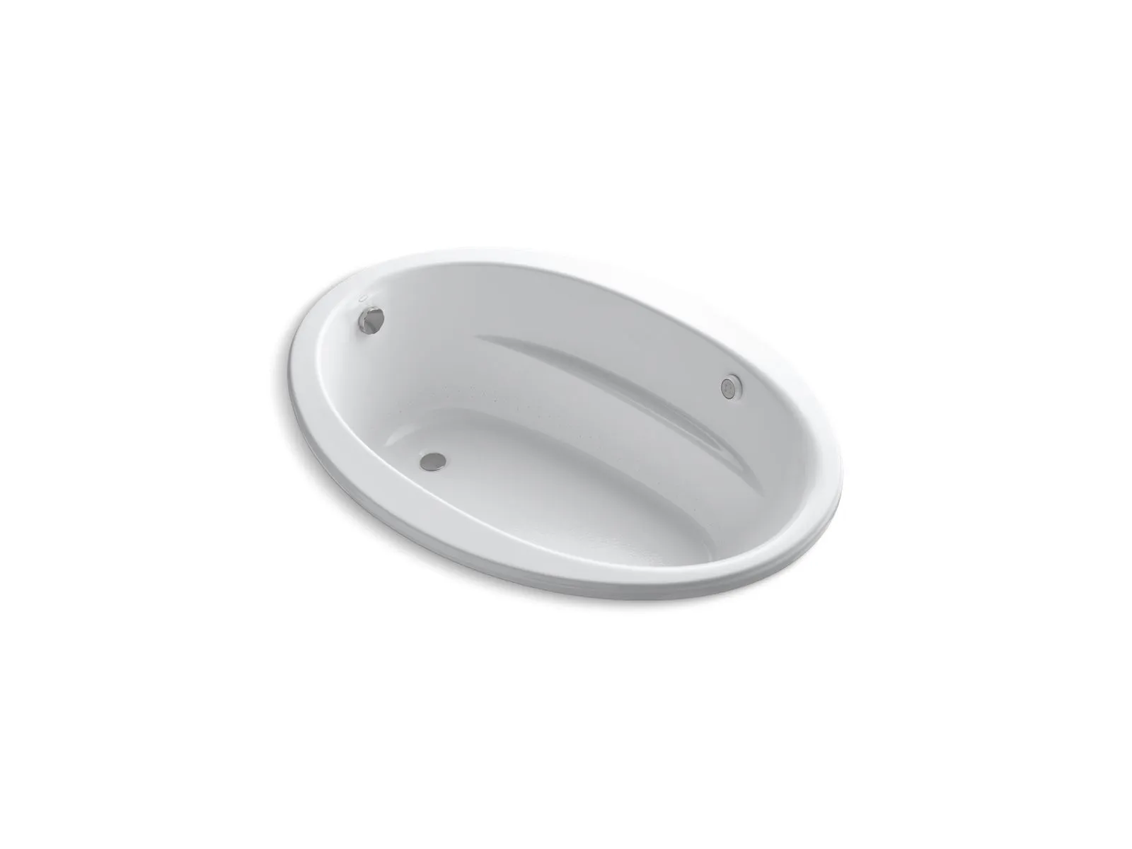 KOHLER K-1162-GHW Sunward 60" x 42" drop-in Heated BubbleMassage air bath with Bask heated surface