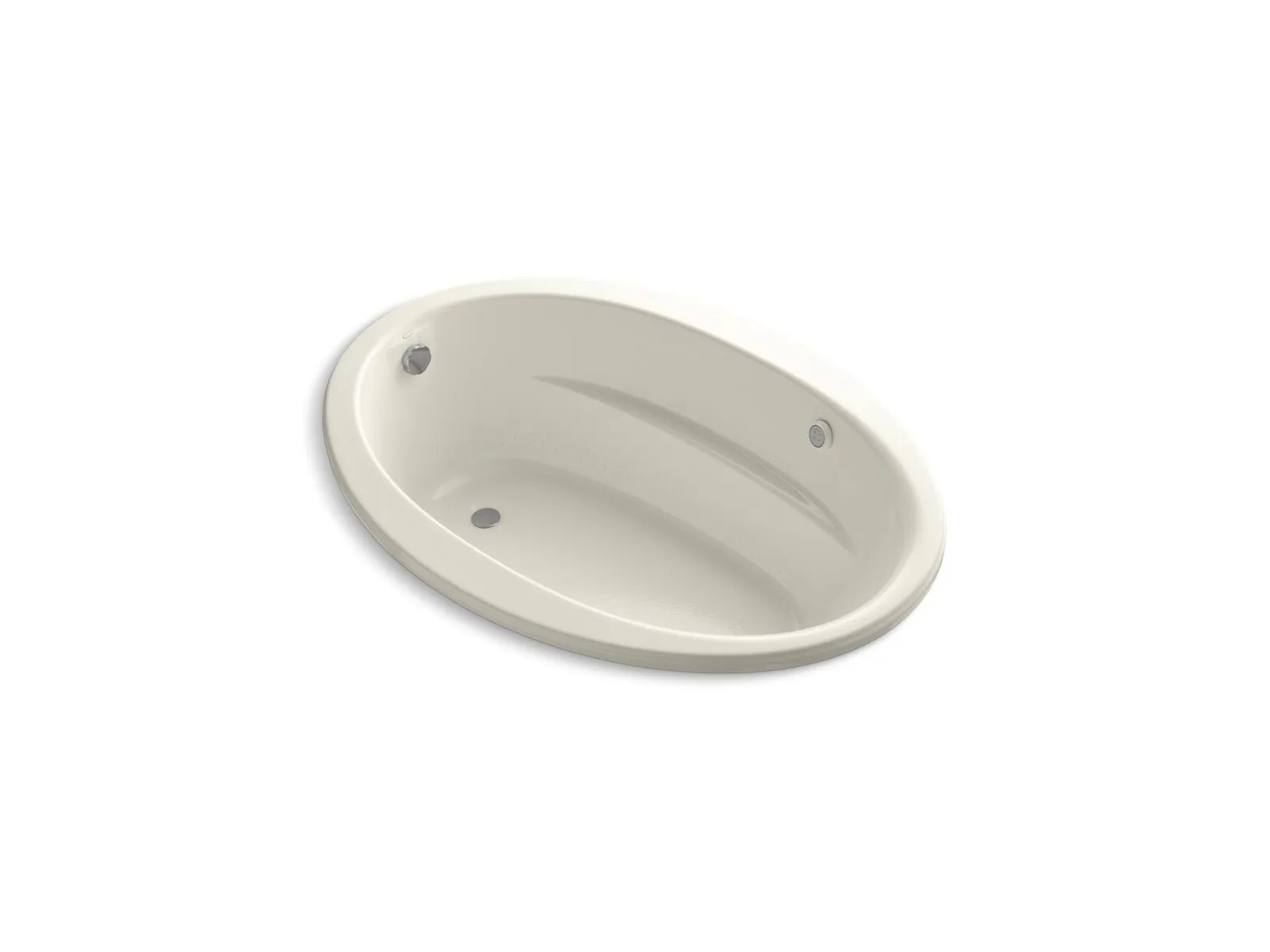 KOHLER K-1162-GHW Sunward 60" x 42" drop-in Heated BubbleMassage air bath with Bask heated surface