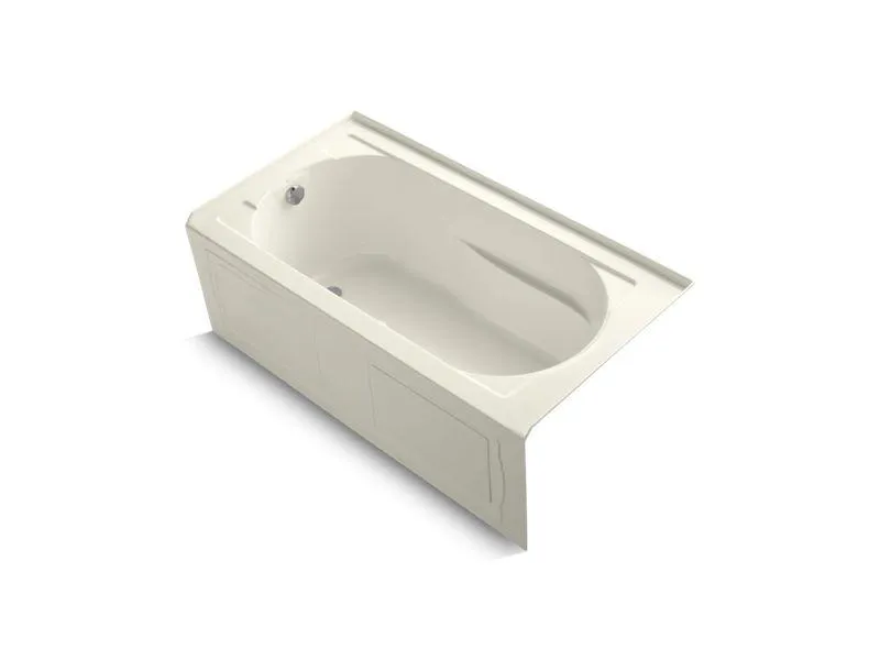 KOHLER K-1357-GHLA Devonshire 60" x 32" Heated BubbleMassage air bath, alcove, left drain