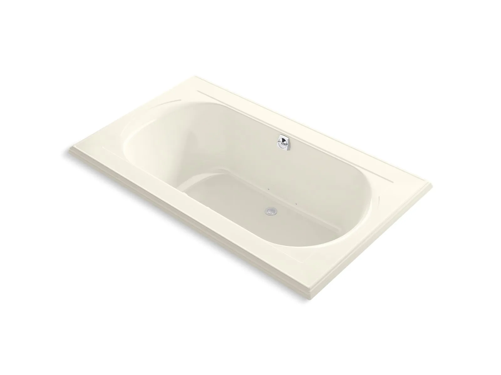KOHLER K-1418-GHW Memoirs 72" x 42" drop-in Heated BubbleMassage air bath with Bask heated surface