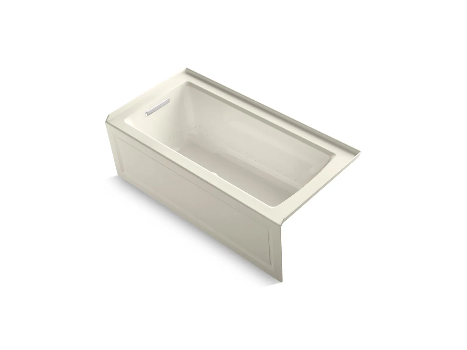 KOHLER K-1947-GHLAW Archer 60" x 30" integral apron Heated BubbleMassage air bath with Bask heated surface and left-hand drain