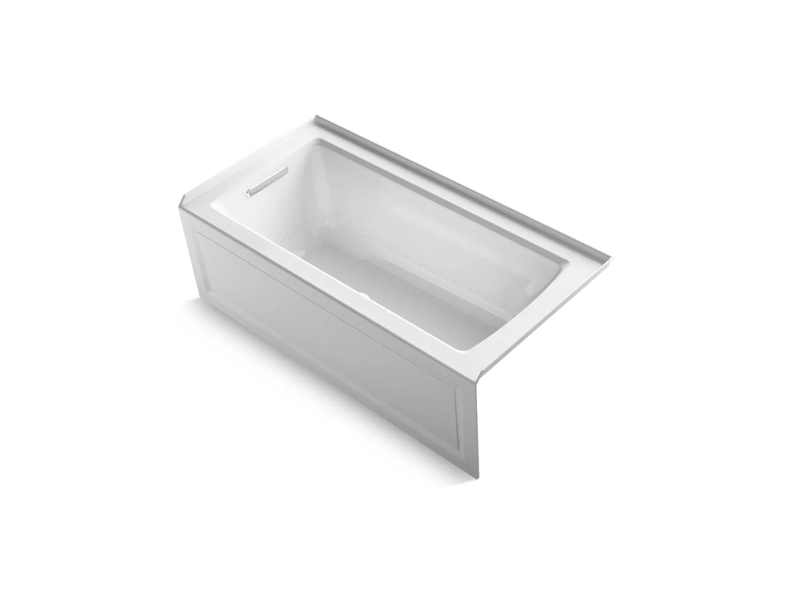 KOHLER K-1947-GHLAW Archer 60" x 30" integral apron Heated BubbleMassage air bath with Bask heated surface and left-hand drain