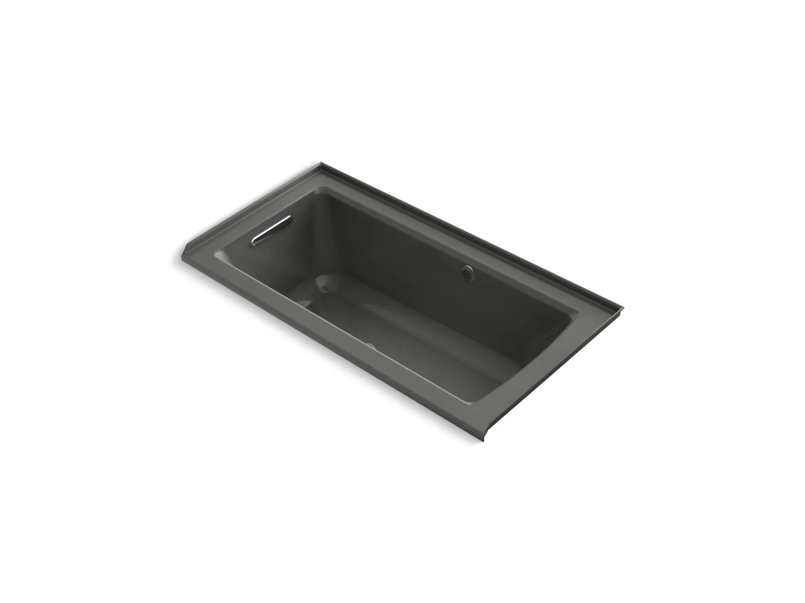 KOHLER K-1947-GHLW Archer 60" x 30" alcove Heated BubbleMassage air bath with Bask heated surface, left drain