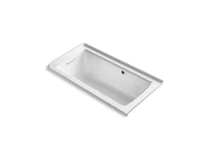KOHLER K-1947-GHLW Archer 60" x 30" alcove Heated BubbleMassage air bath with Bask heated surface, left drain