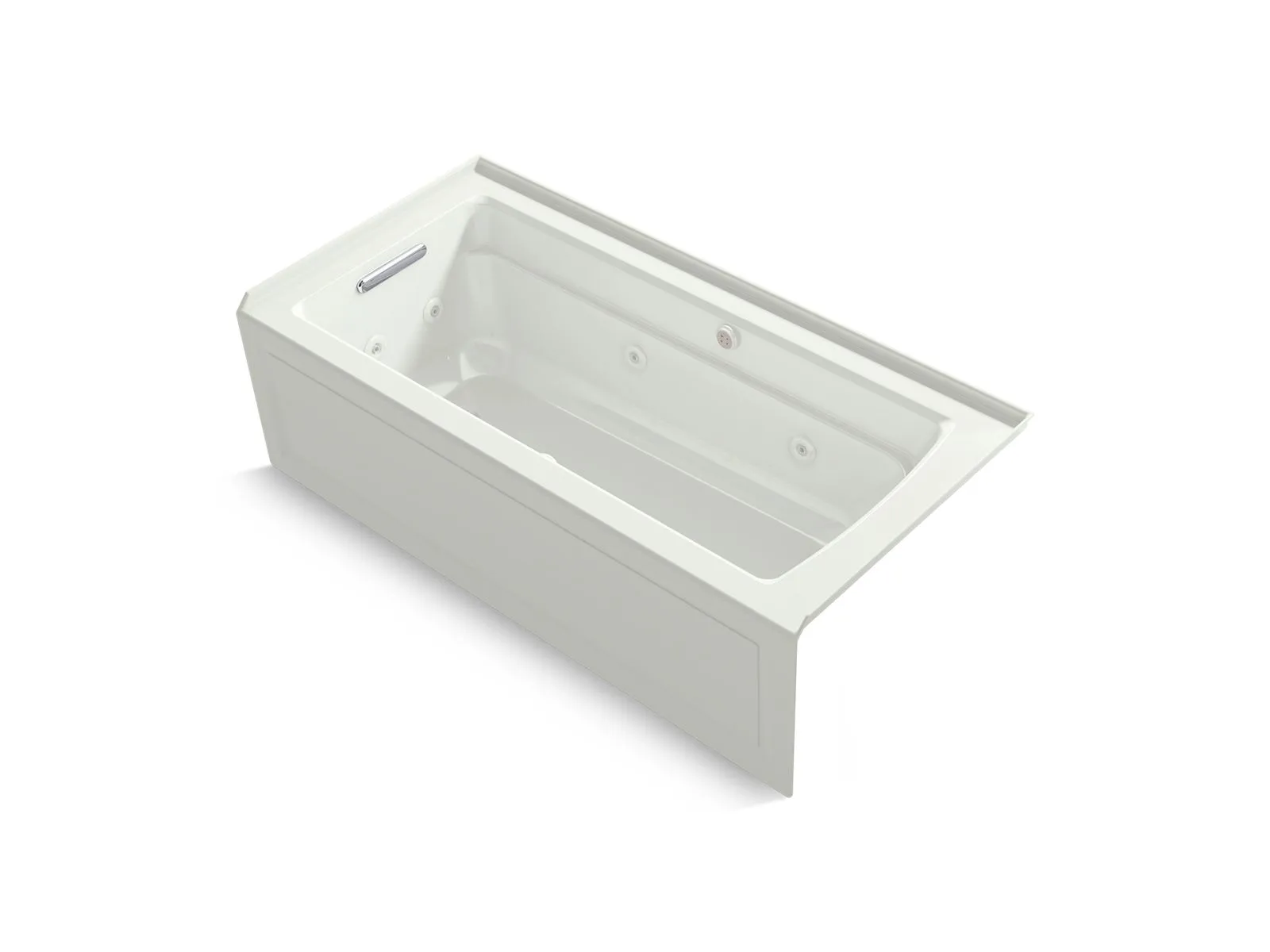 KOHLER K-1949-XGHLA Archer 66" x 32" alcove Heated BubbleMassage air bath and whirlpool, left drain