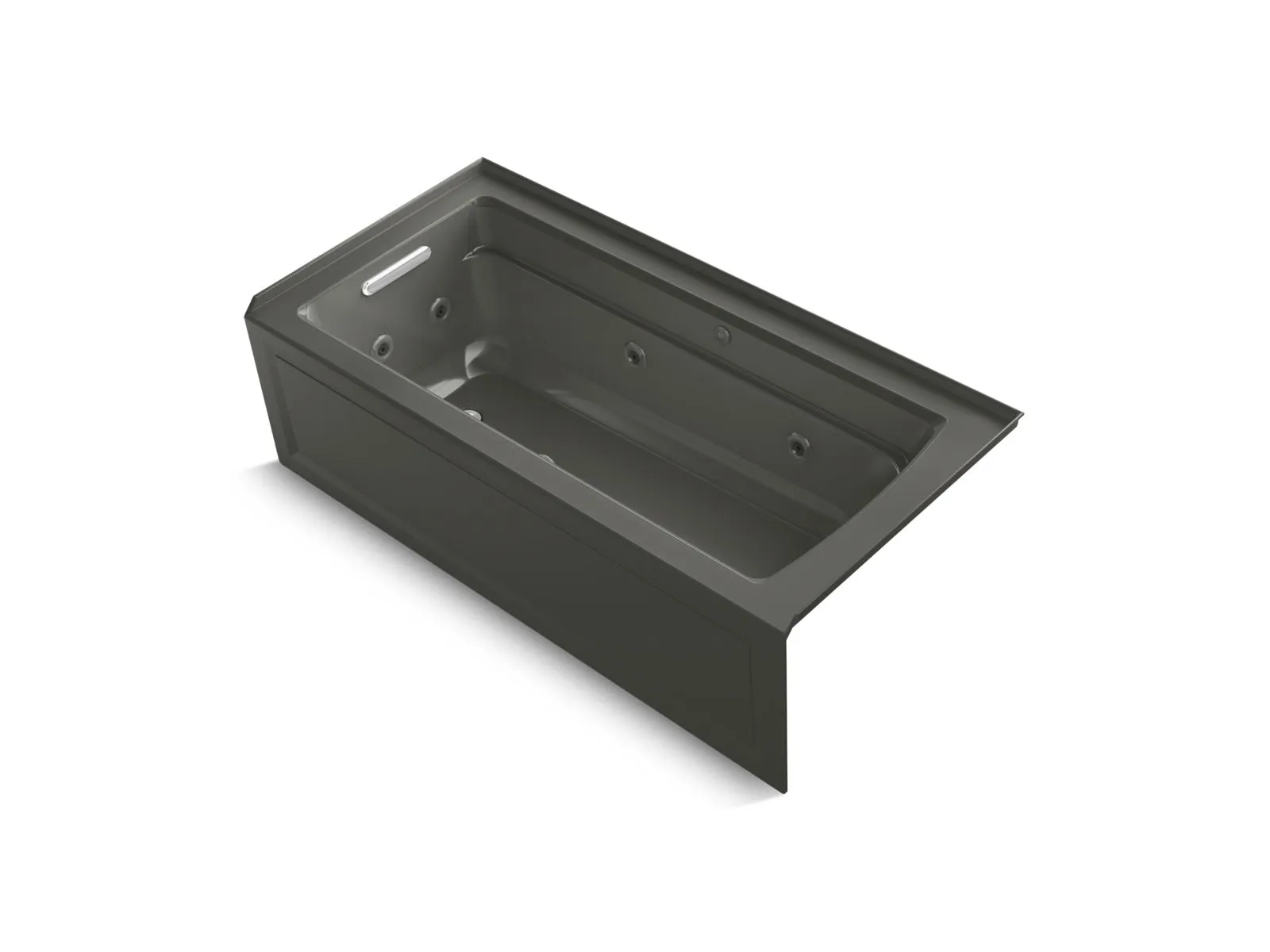 KOHLER K-1949-XGHLA Archer 66" x 32" alcove Heated BubbleMassage air bath and whirlpool, left drain
