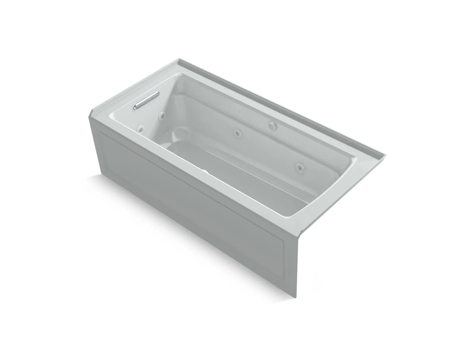 KOHLER K-1949-XGHLA Archer 66" x 32" alcove Heated BubbleMassage air bath and whirlpool, left drain