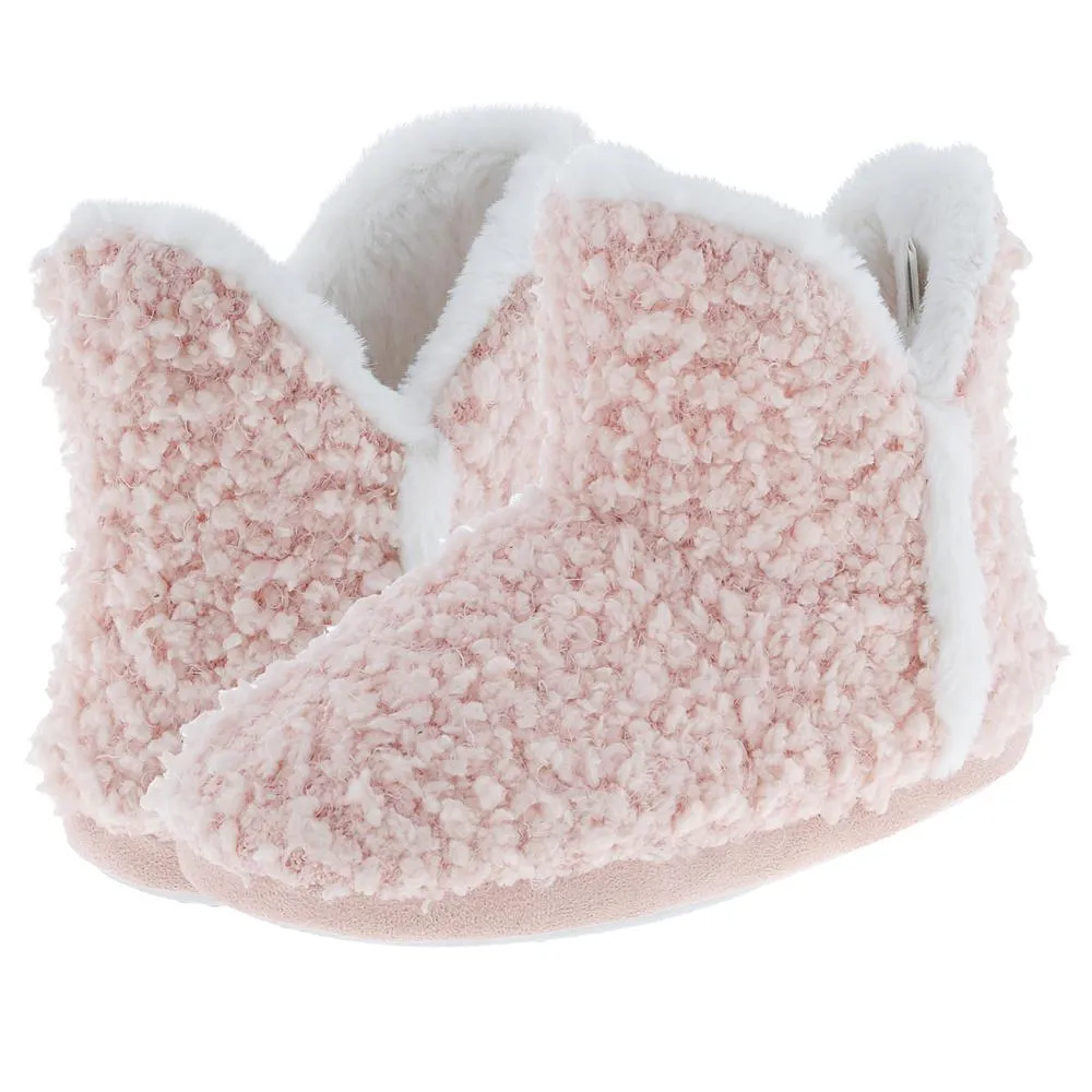 Ladies Blush Knit Slipper Boot