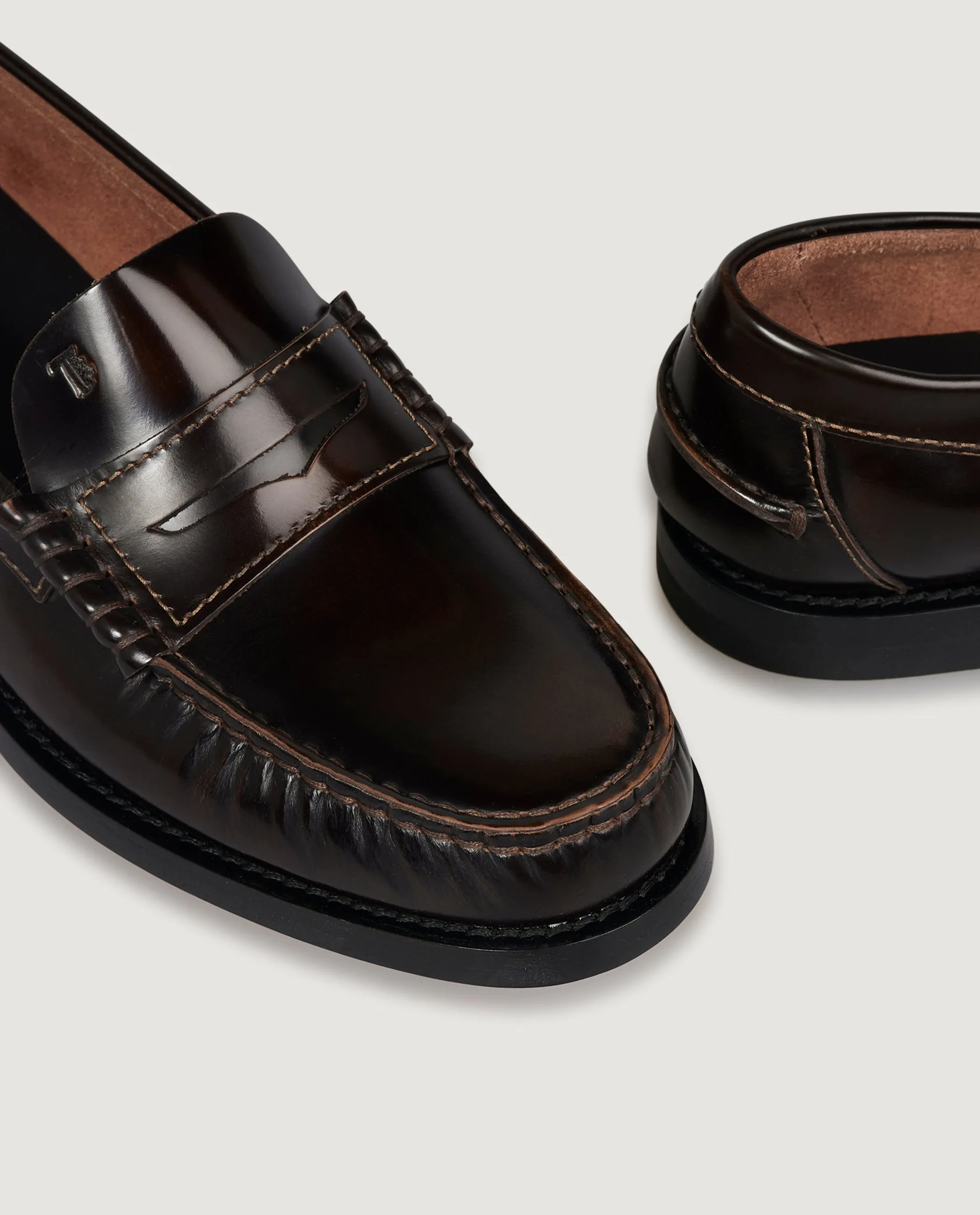 Lederen Loafers - Bruin