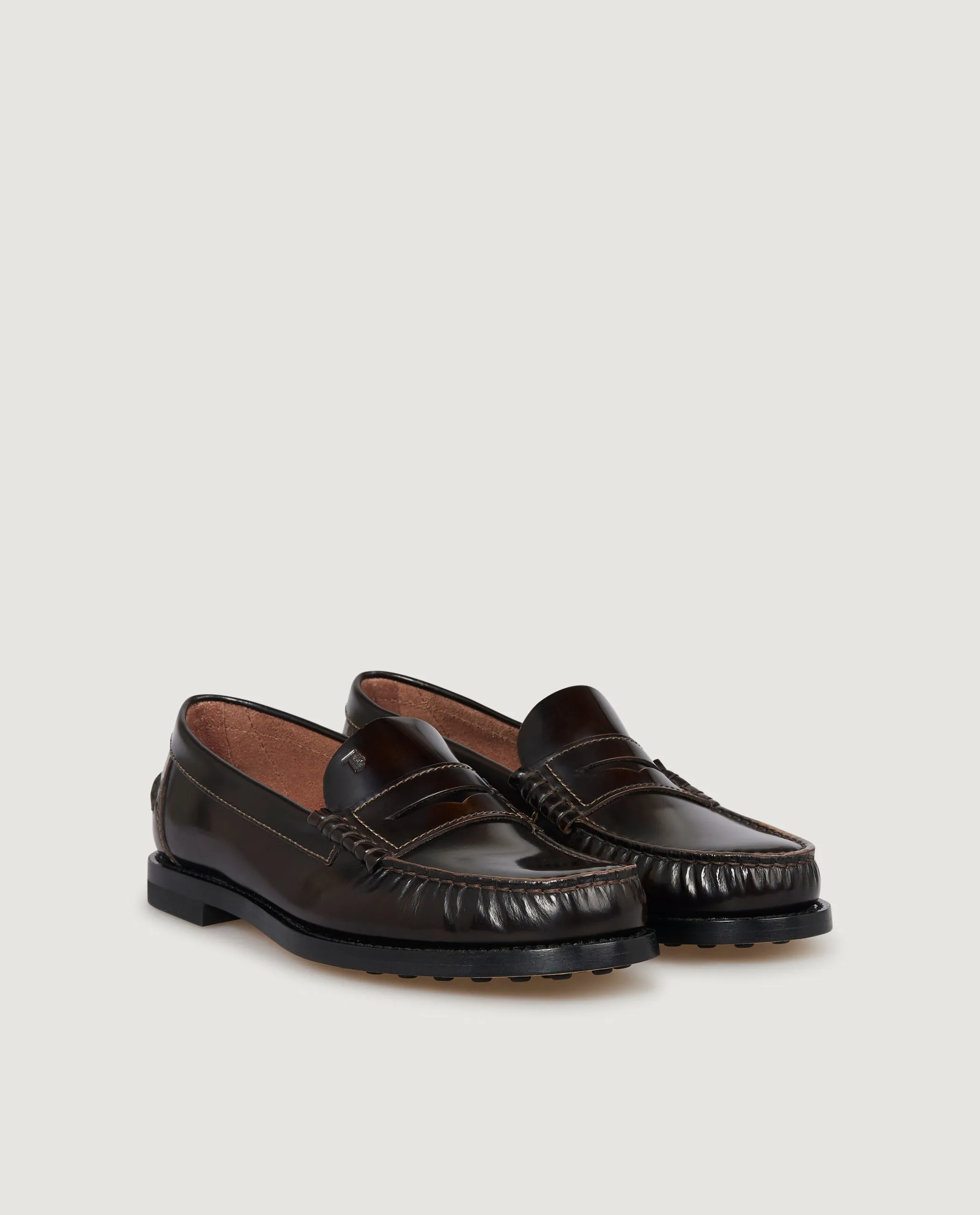 Lederen Loafers - Bruin
