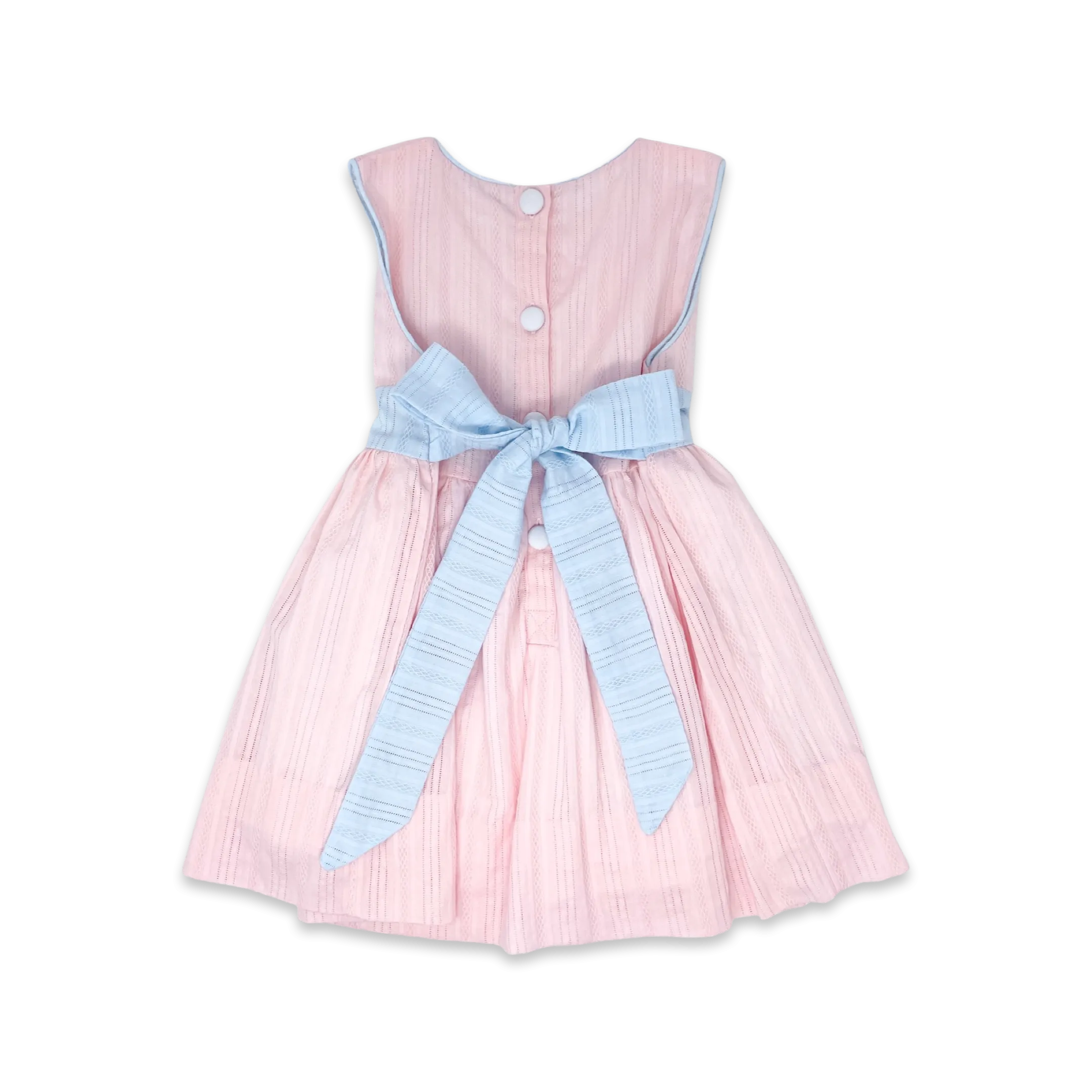 Lullaby Set - Blissful Band Dress Pink/Blue Linen