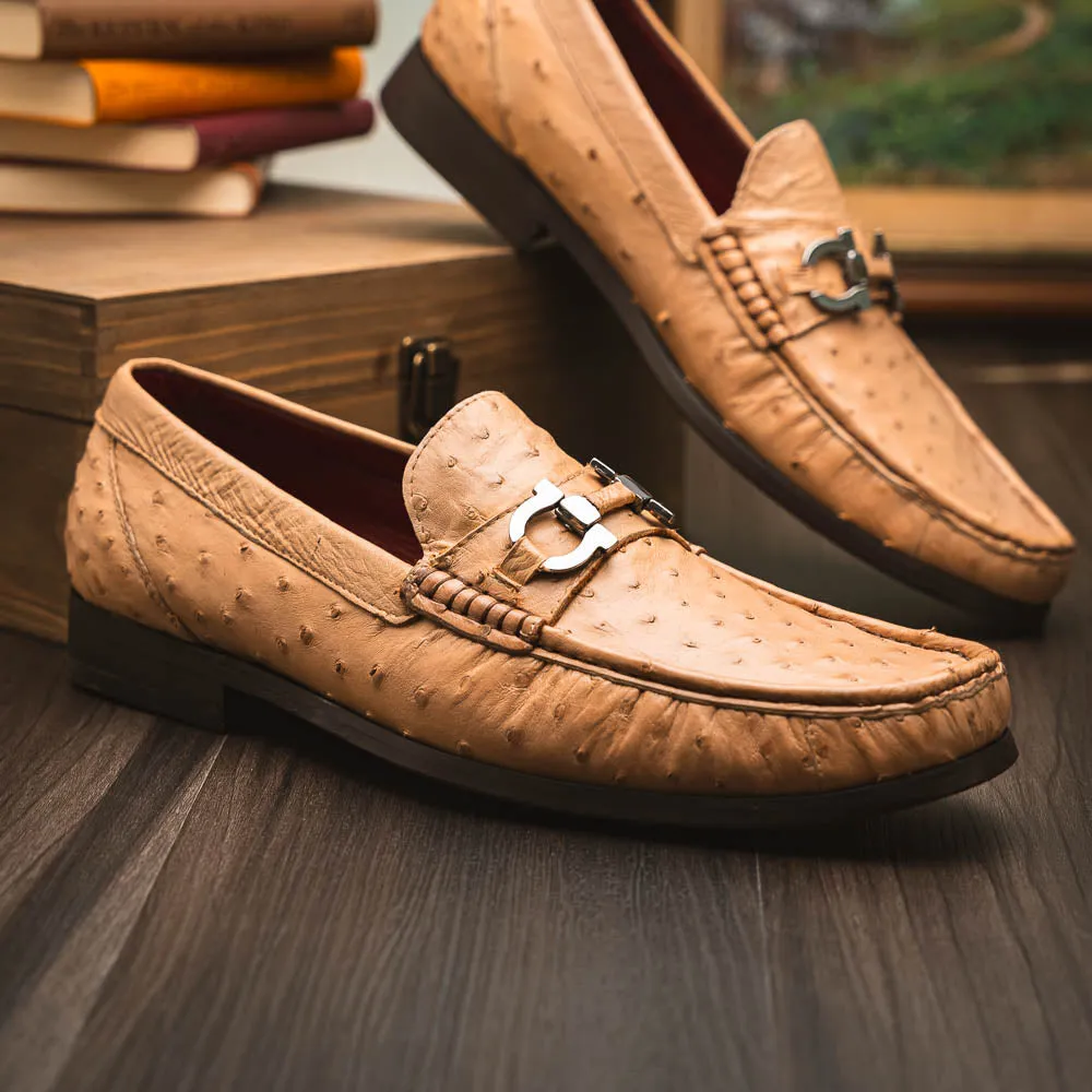 Marco Di Milano Ferrioni Orix Ostrich Bit Loafers