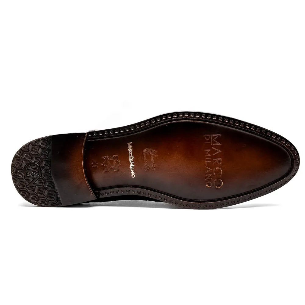 Marco Di Milano John in Brown Crocodile & Calfskin Oxford Shoes