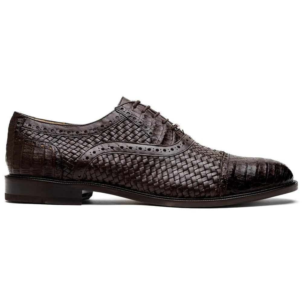Marco Di Milano John in Brown Crocodile & Calfskin Oxford Shoes