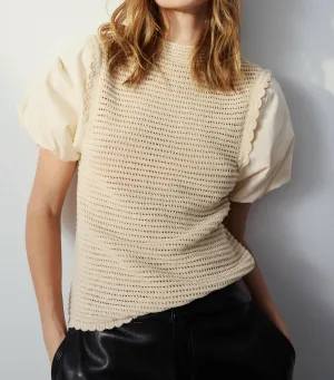 Mariella Sweater Top In Cream