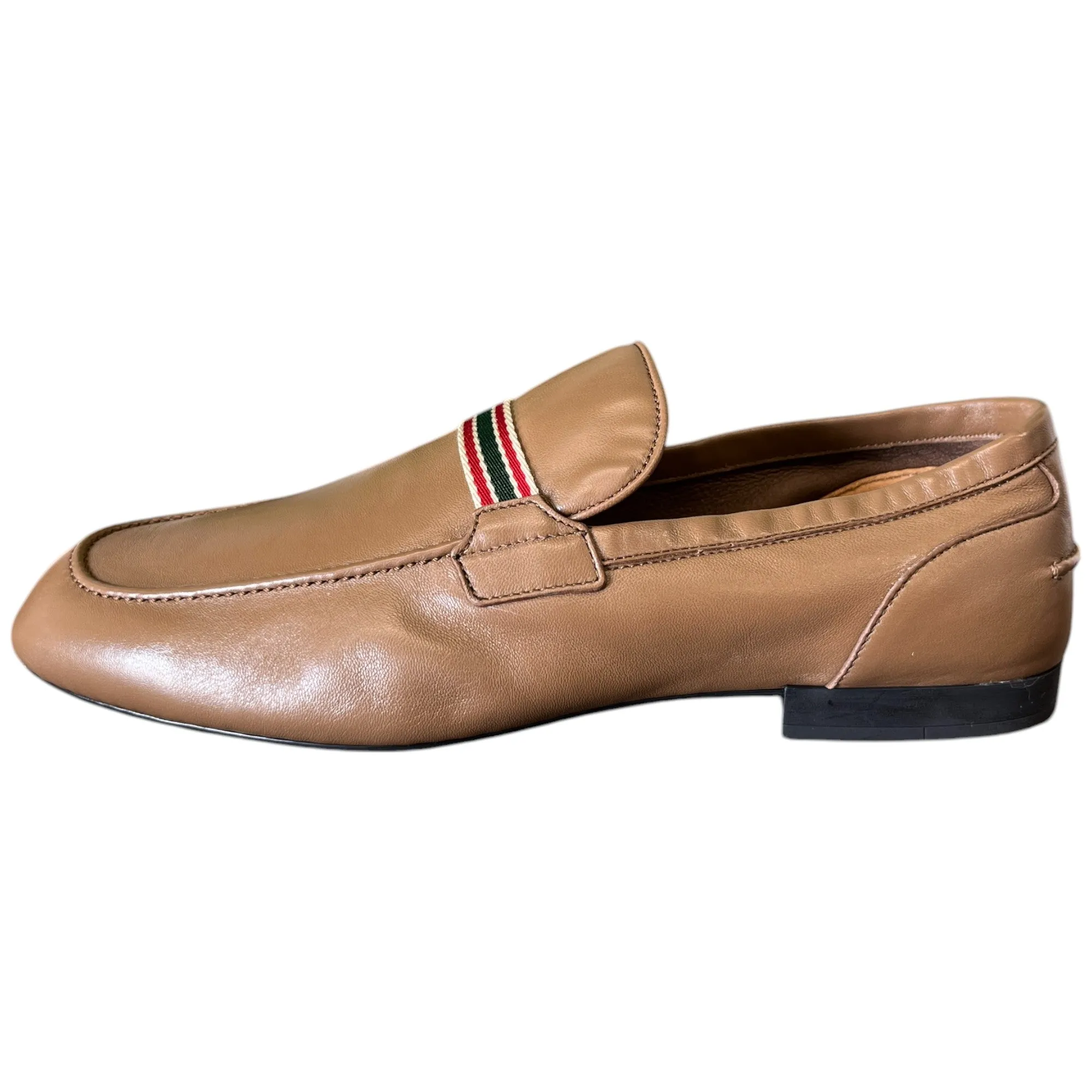 Men's Web Stripe Loafers Brown Size EU 41.5 / UK 7.5