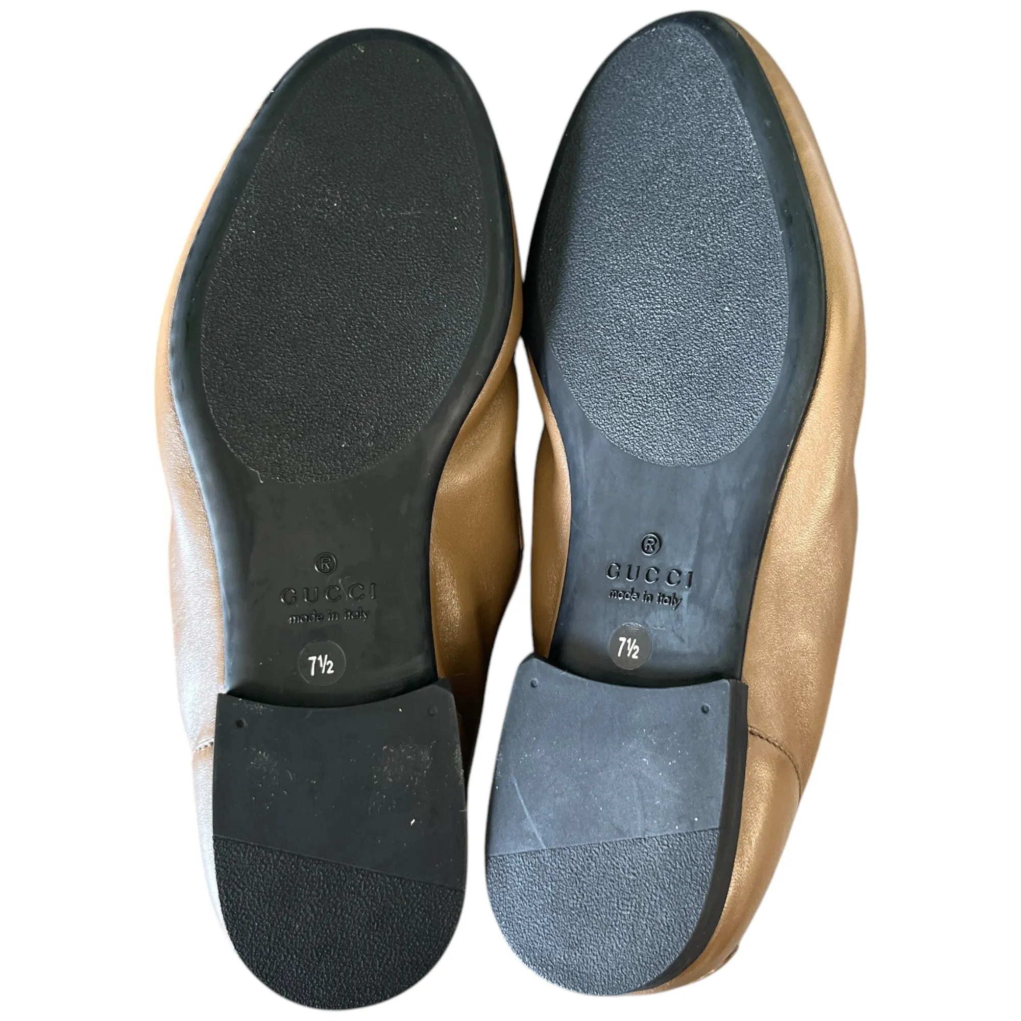 Men's Web Stripe Loafers Brown Size EU 41.5 / UK 7.5