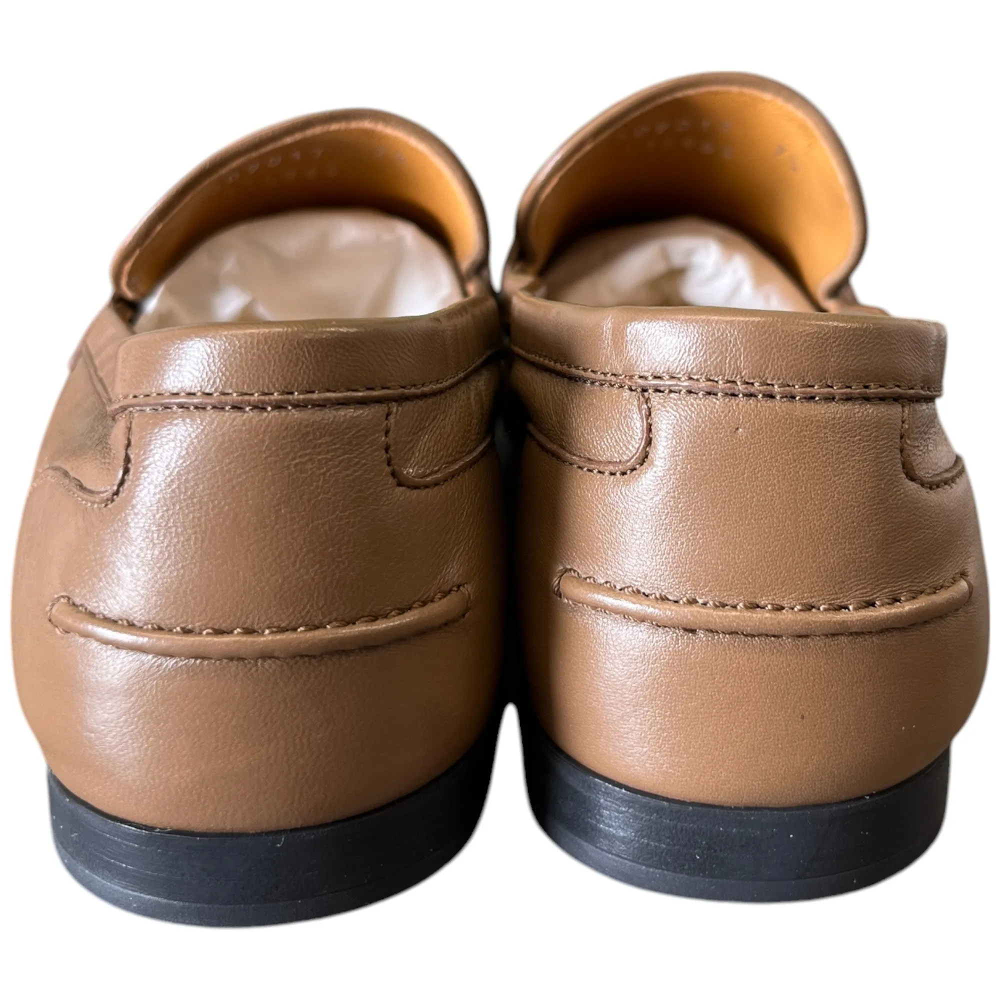 Men's Web Stripe Loafers Brown Size EU 41.5 / UK 7.5