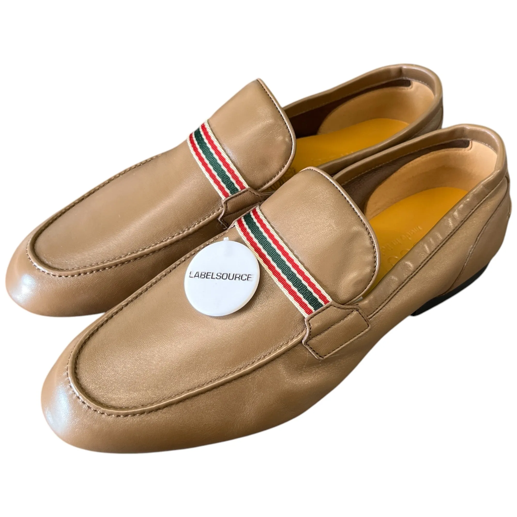 Men's Web Stripe Loafers Brown Size EU 41.5 / UK 7.5