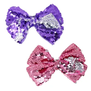 Mermaid Reversible Sequin Hair Bow