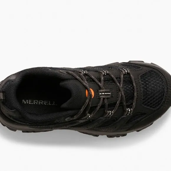 Merrell Big Kid's Size 5.5 US Moab 3 Low Lace Shoe Black Unisex