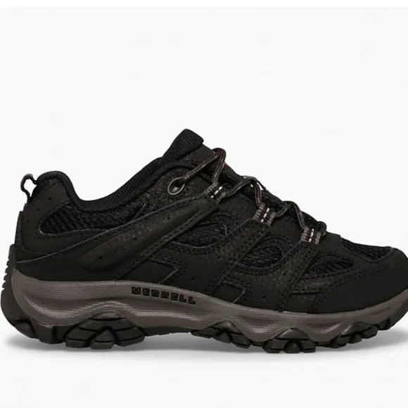 Merrell Big Kid's Size 5.5 US Moab 3 Low Lace Shoe Black Unisex