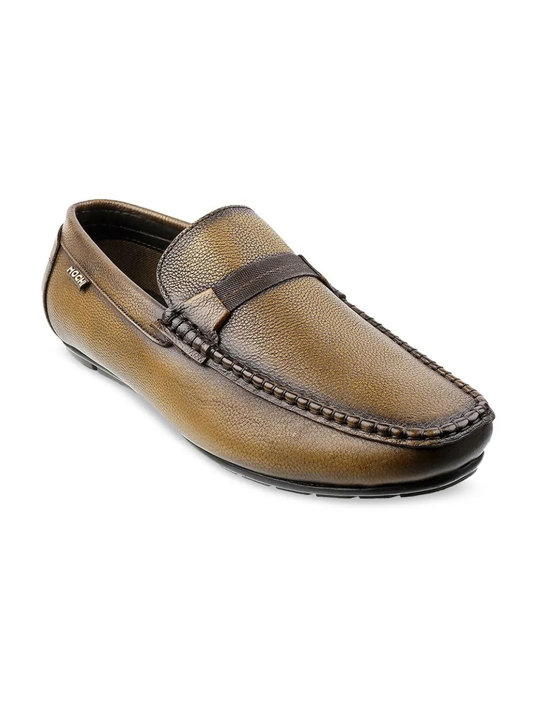 Metro Men Brown Leather Loafers