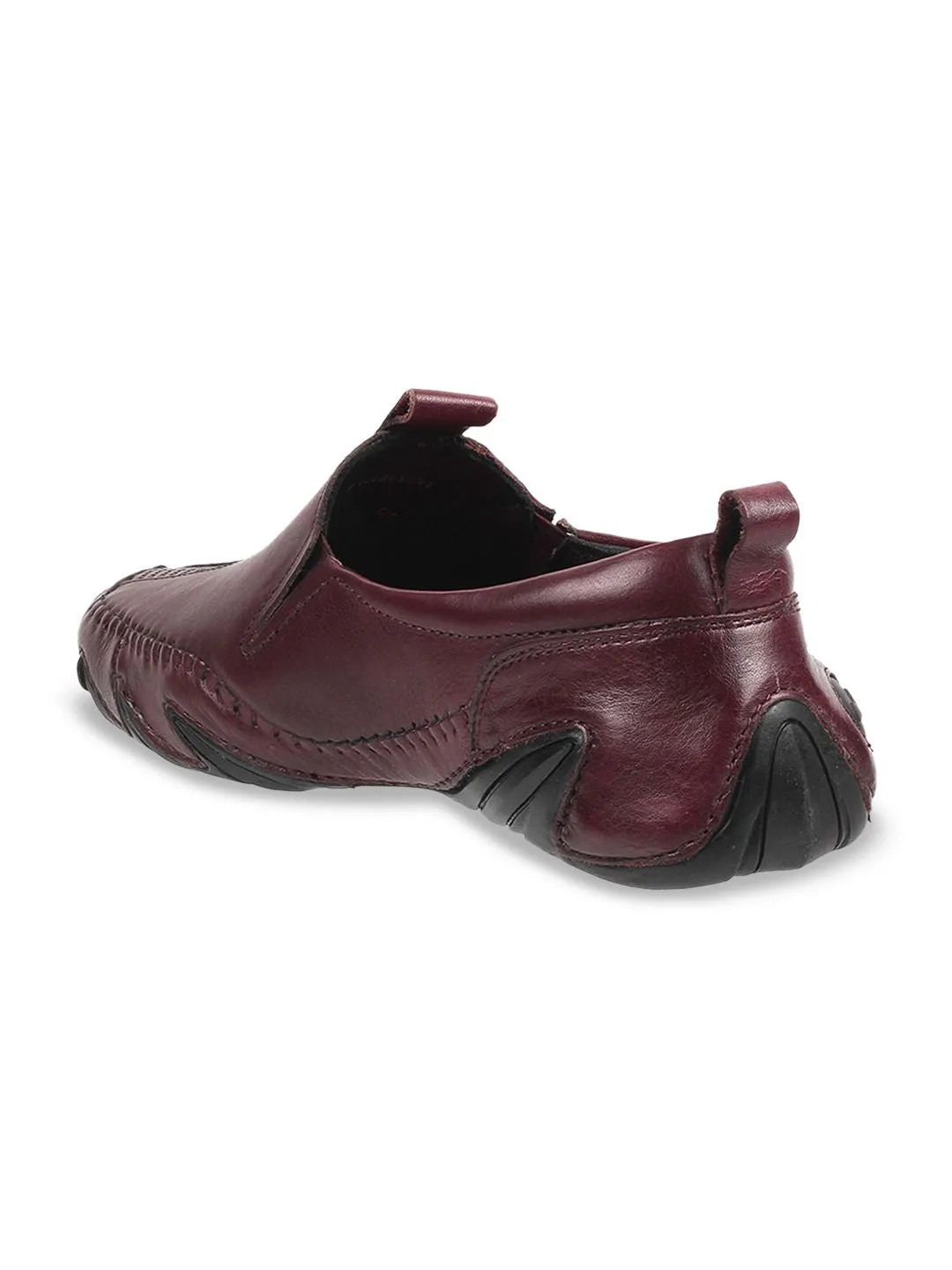Metro Men Textured Leather Loafers