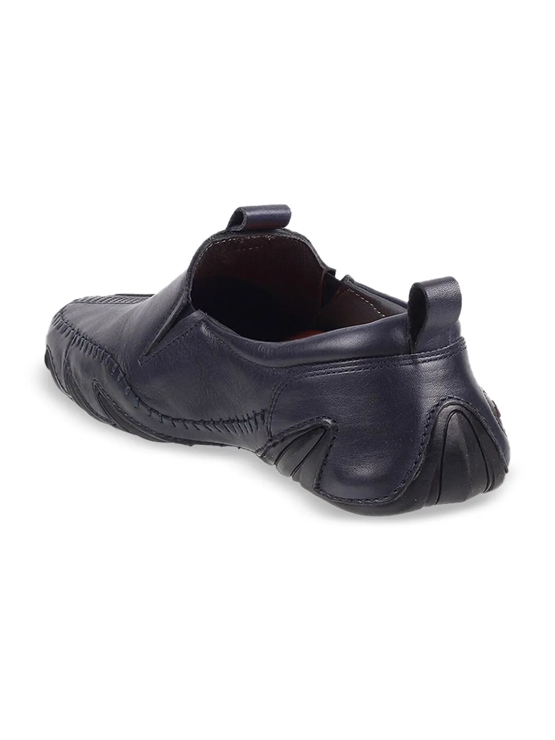 Metro Men Textured Leather Loafers