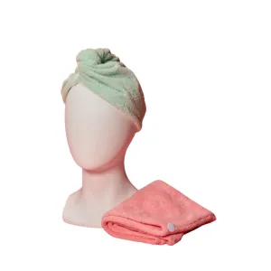 Microfiber Hair Towel (Twin Pack)