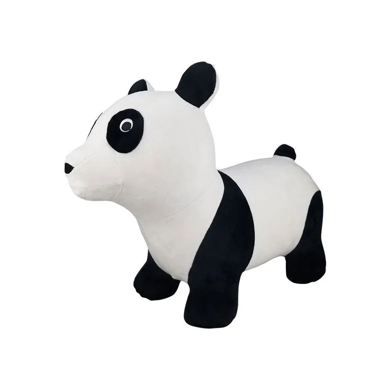 NEW Retails $47, BounceZiez Inflatable Bouncy Ride-On Hopper with Pump - Panda! Age 3 