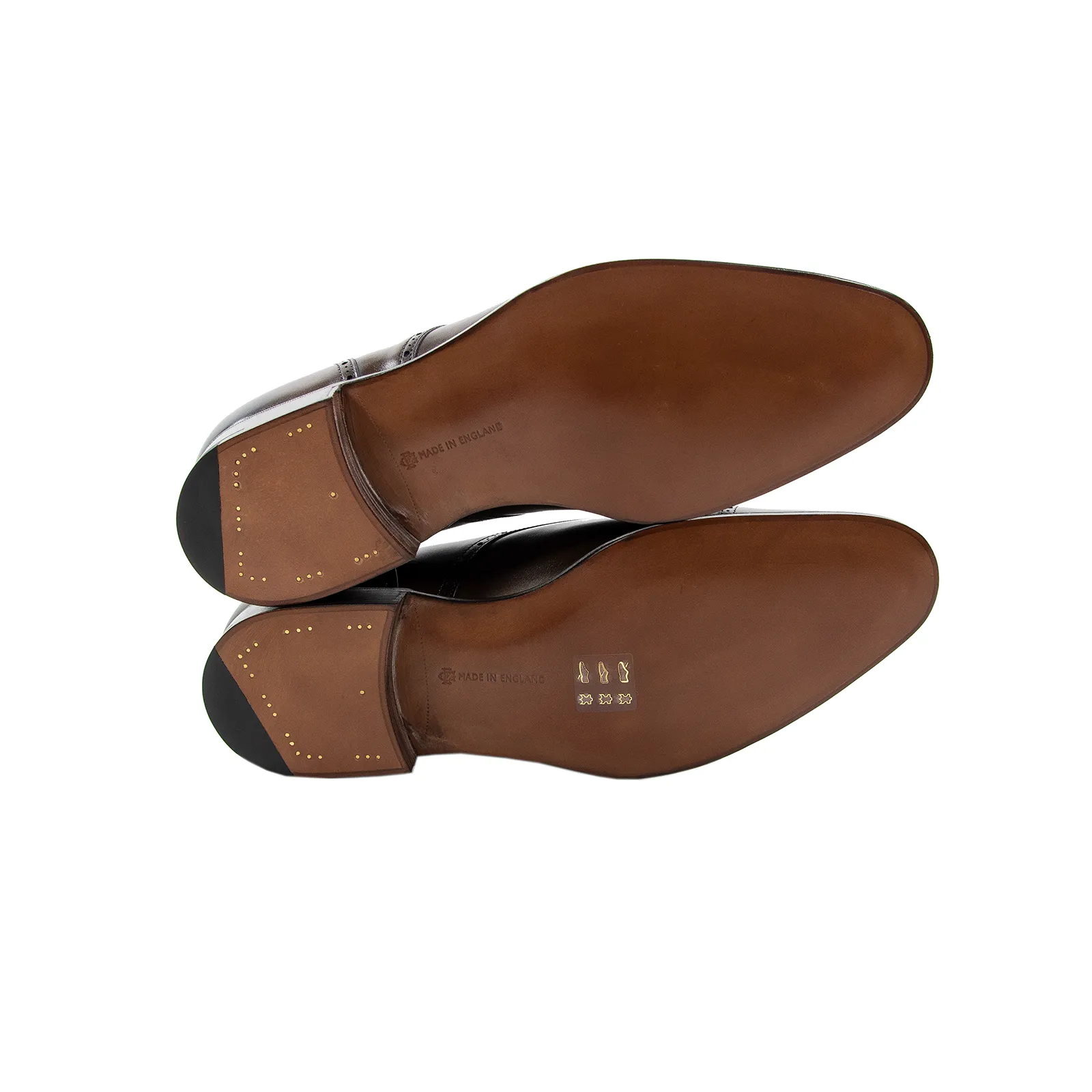 NIB $1380 Edward Green Wells E82 Dark Oak Antique Brogue Cap Toe Shoes   Trees