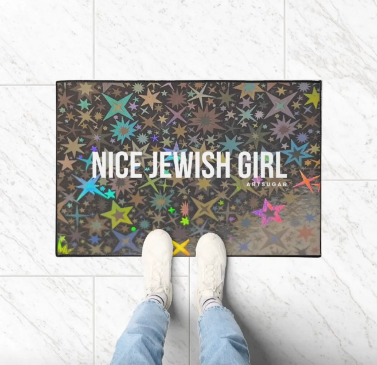 Nice Jewish Girl Indoor/Outdoor Mat