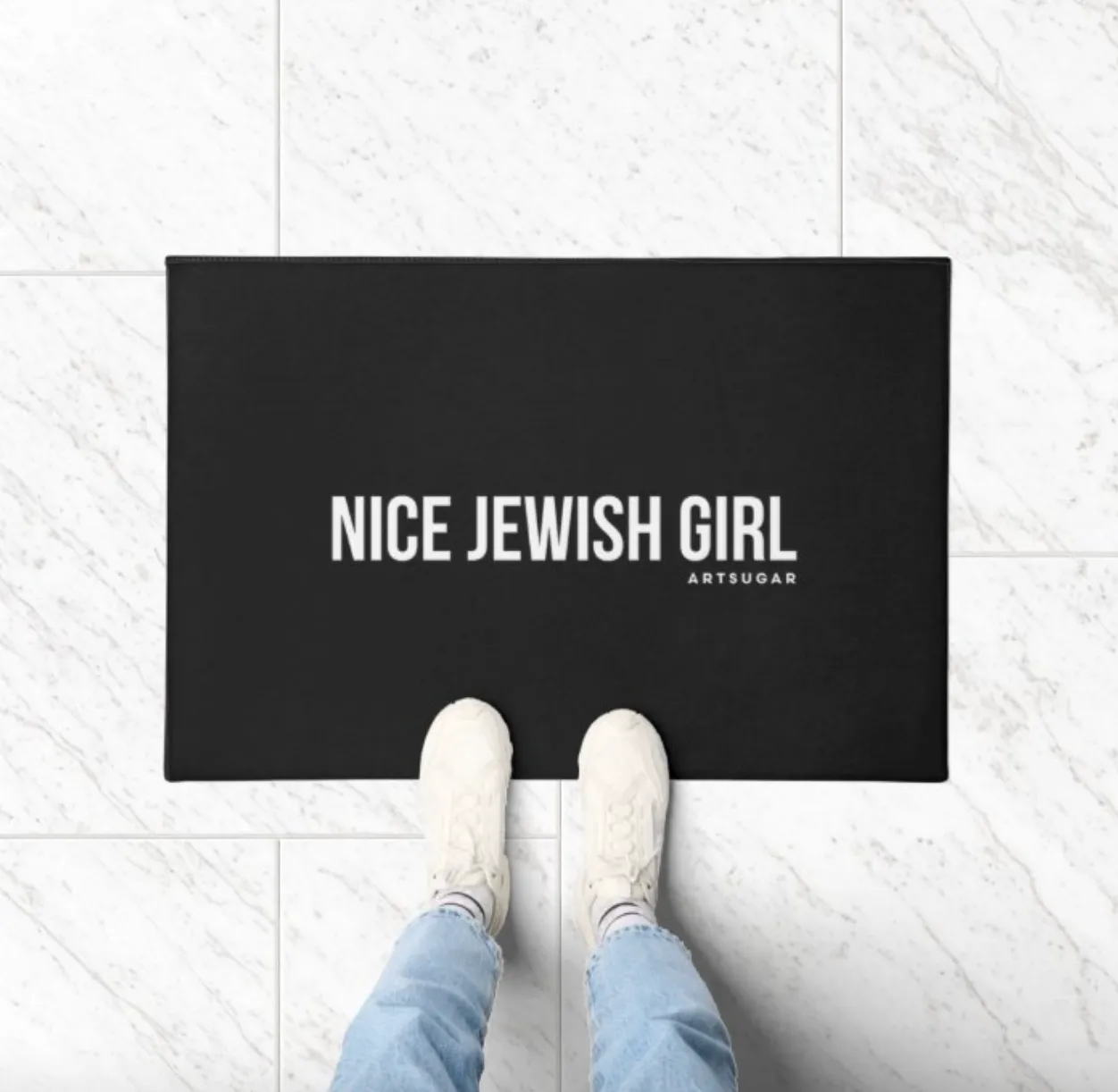 Nice Jewish Girl Indoor/Outdoor Mat