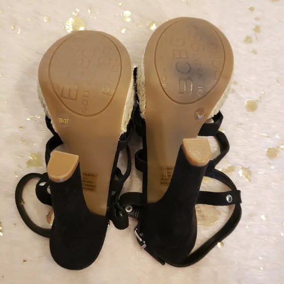 NWOB BCBGeneration Baileys Strappy Rope Heel sz 7