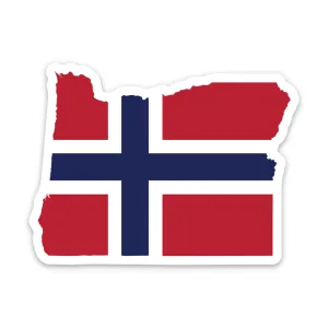 Oregon Norwegian Flag Sticker