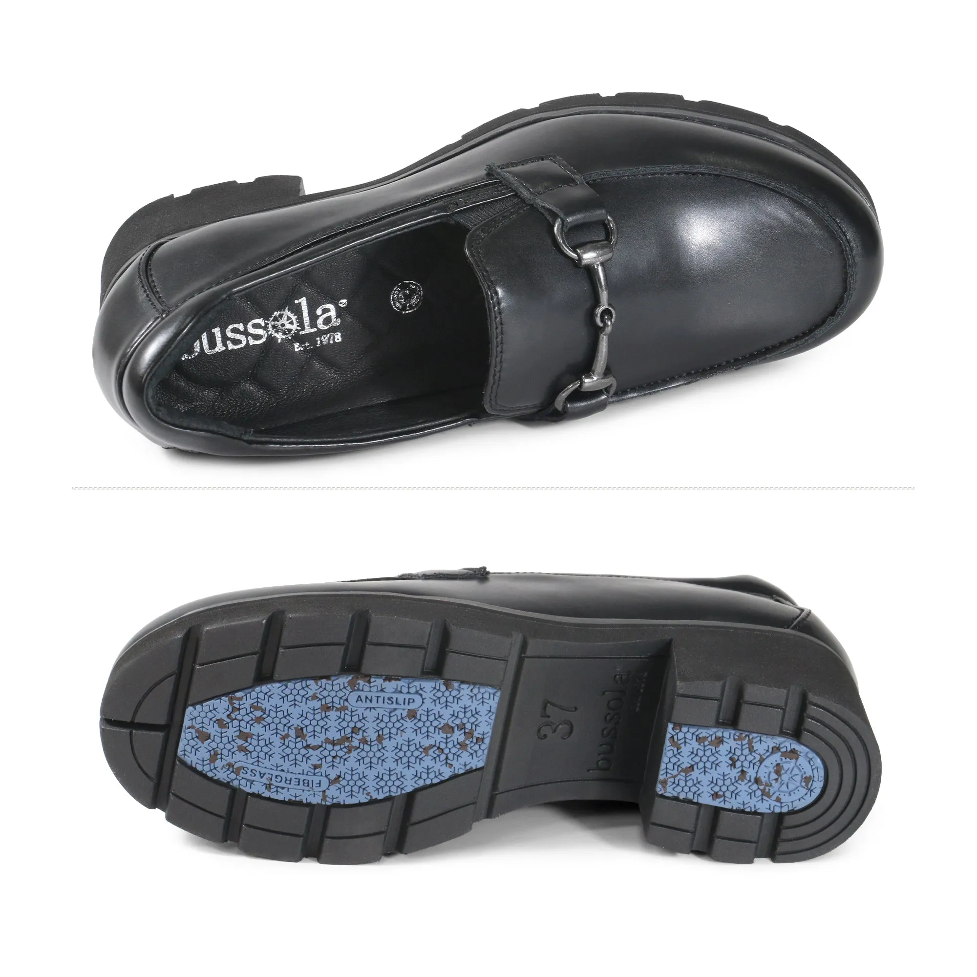 Palermo Horsebit Chunky Loafers (Nero)