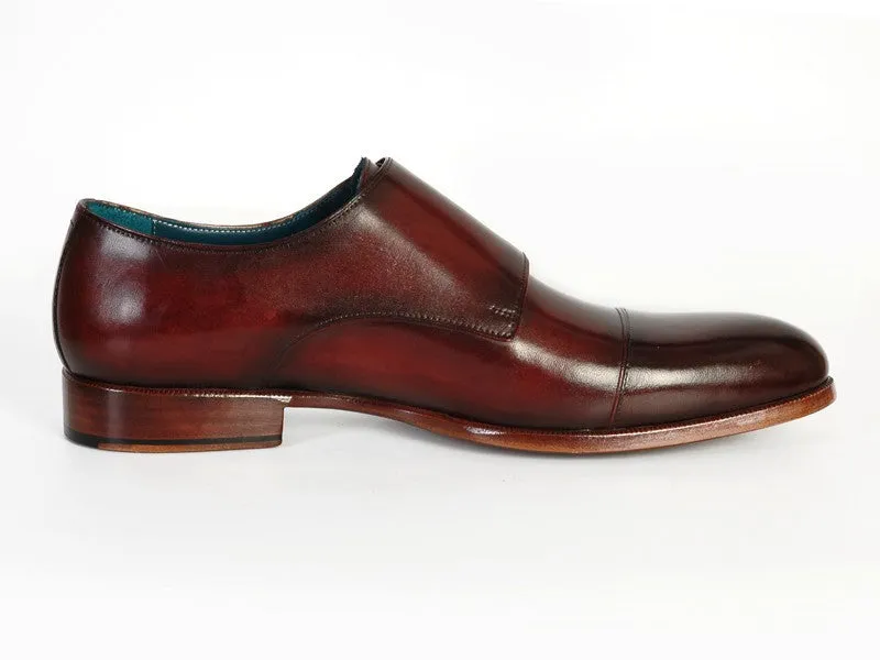Paul Parkman Men's Leather Double Monkstraps in Dark Brown
