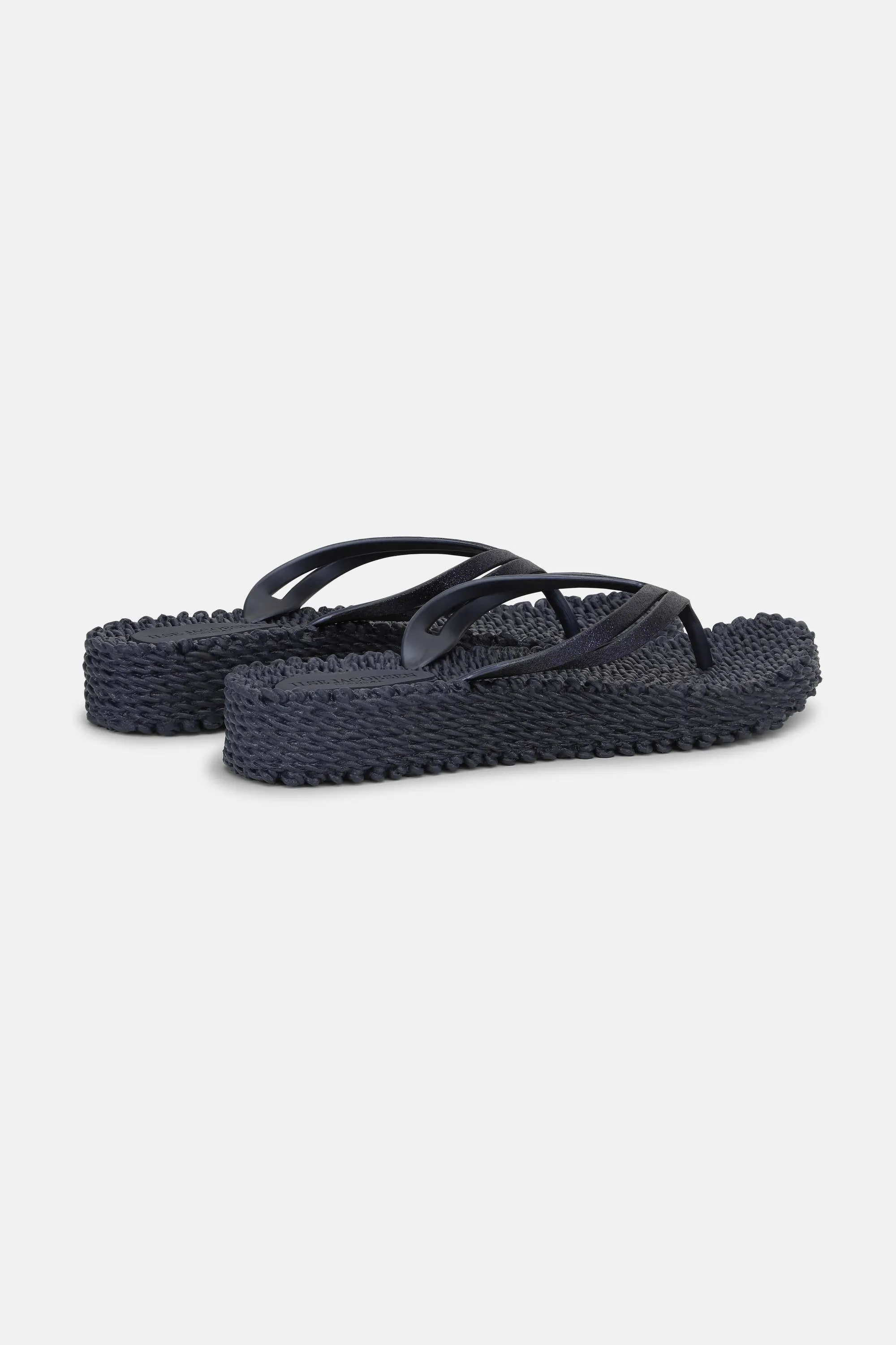 Platform Flip-flops Glitter - Indigo