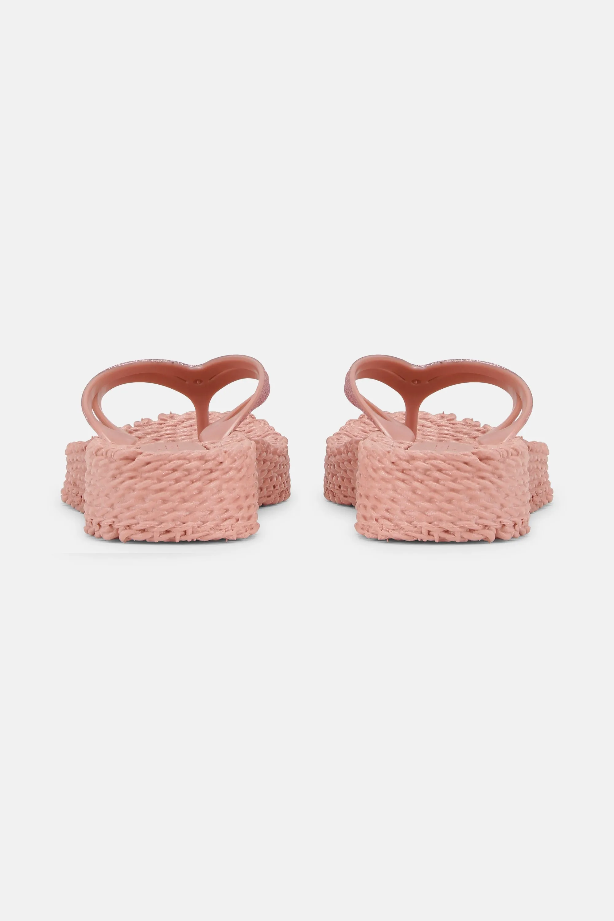 Platform Flip-flops Glitter - Misty Rose