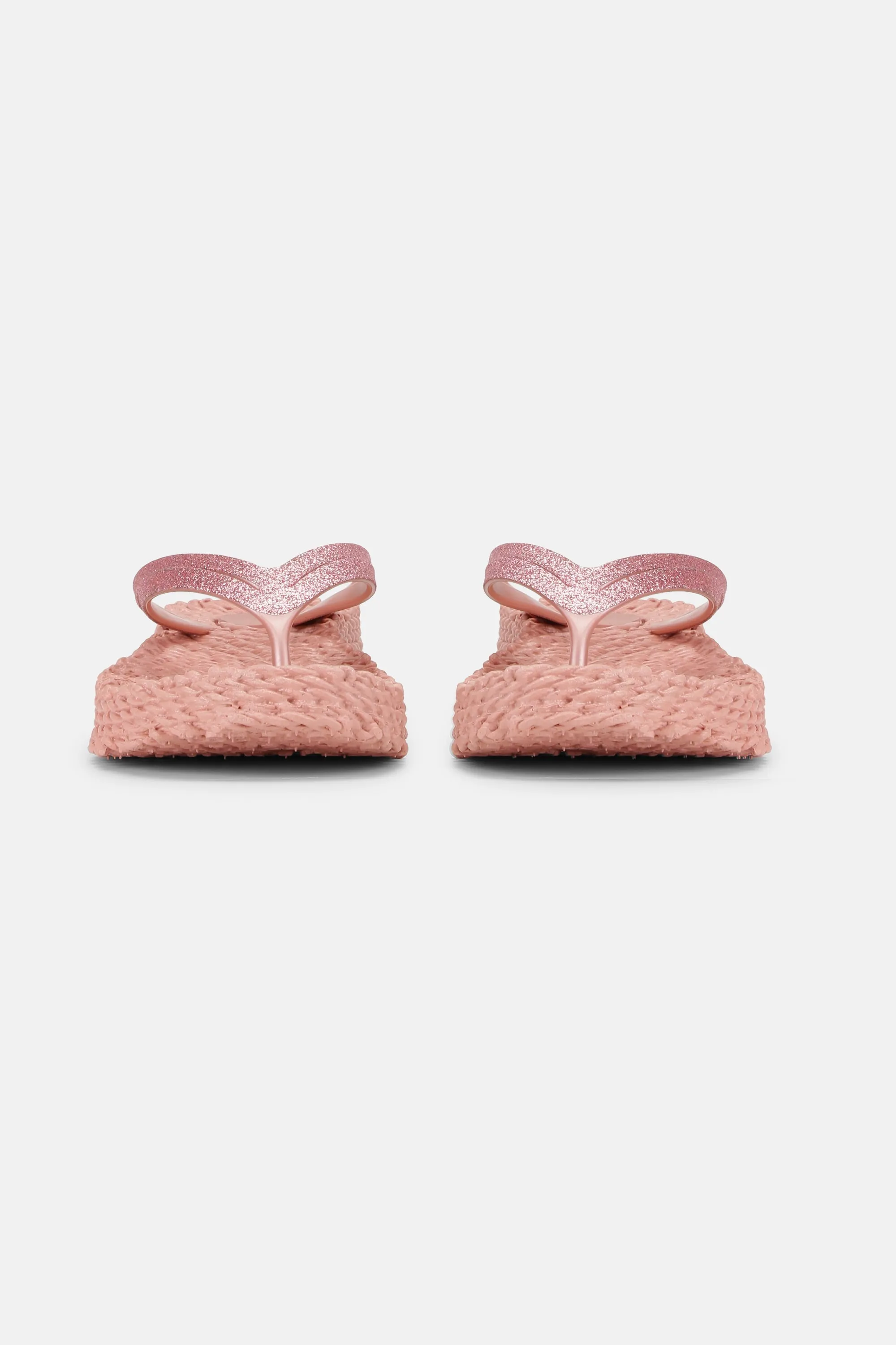 Platform Flip-flops Glitter - Misty Rose