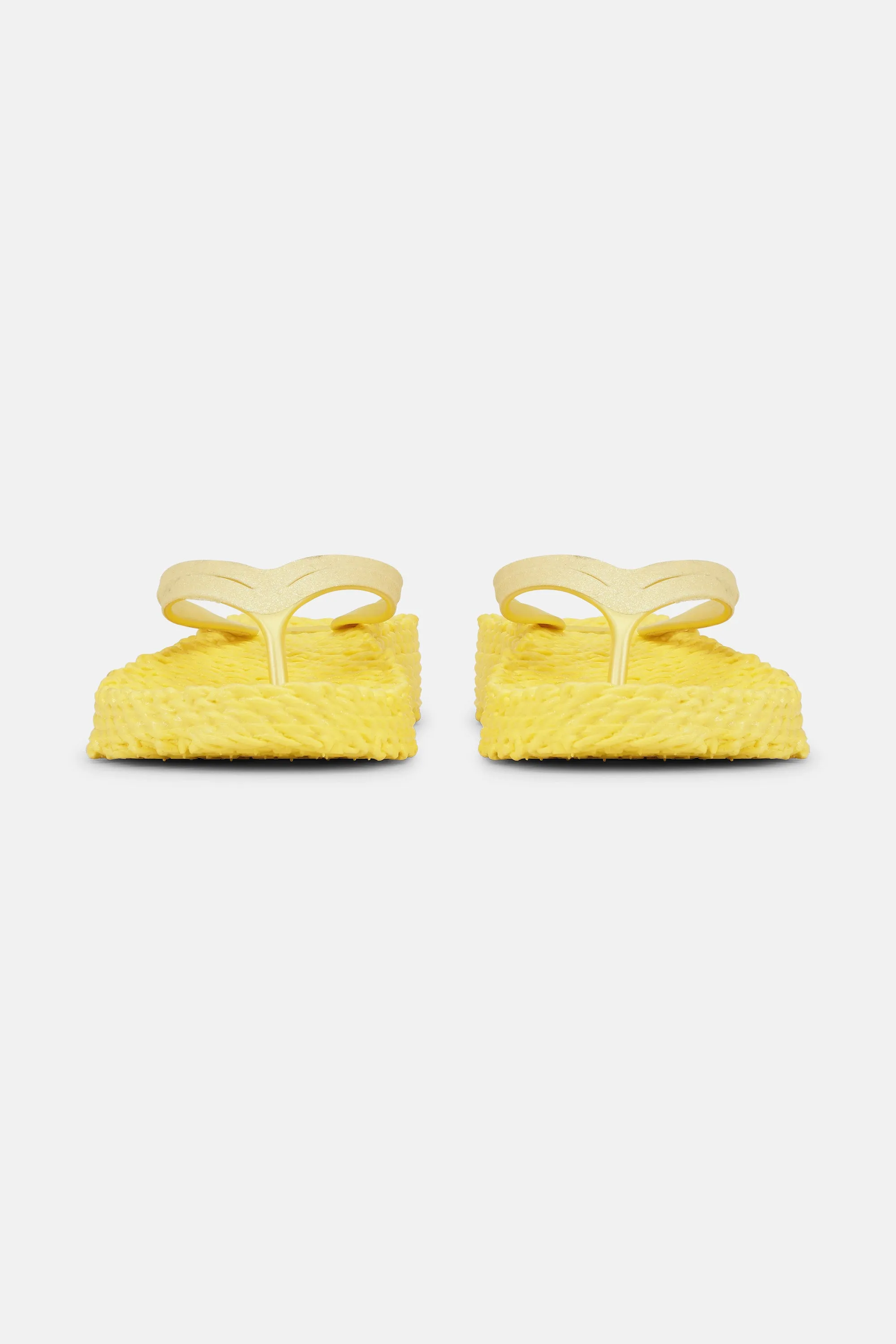 Platform Flip-flops Glitter - Pale Banana