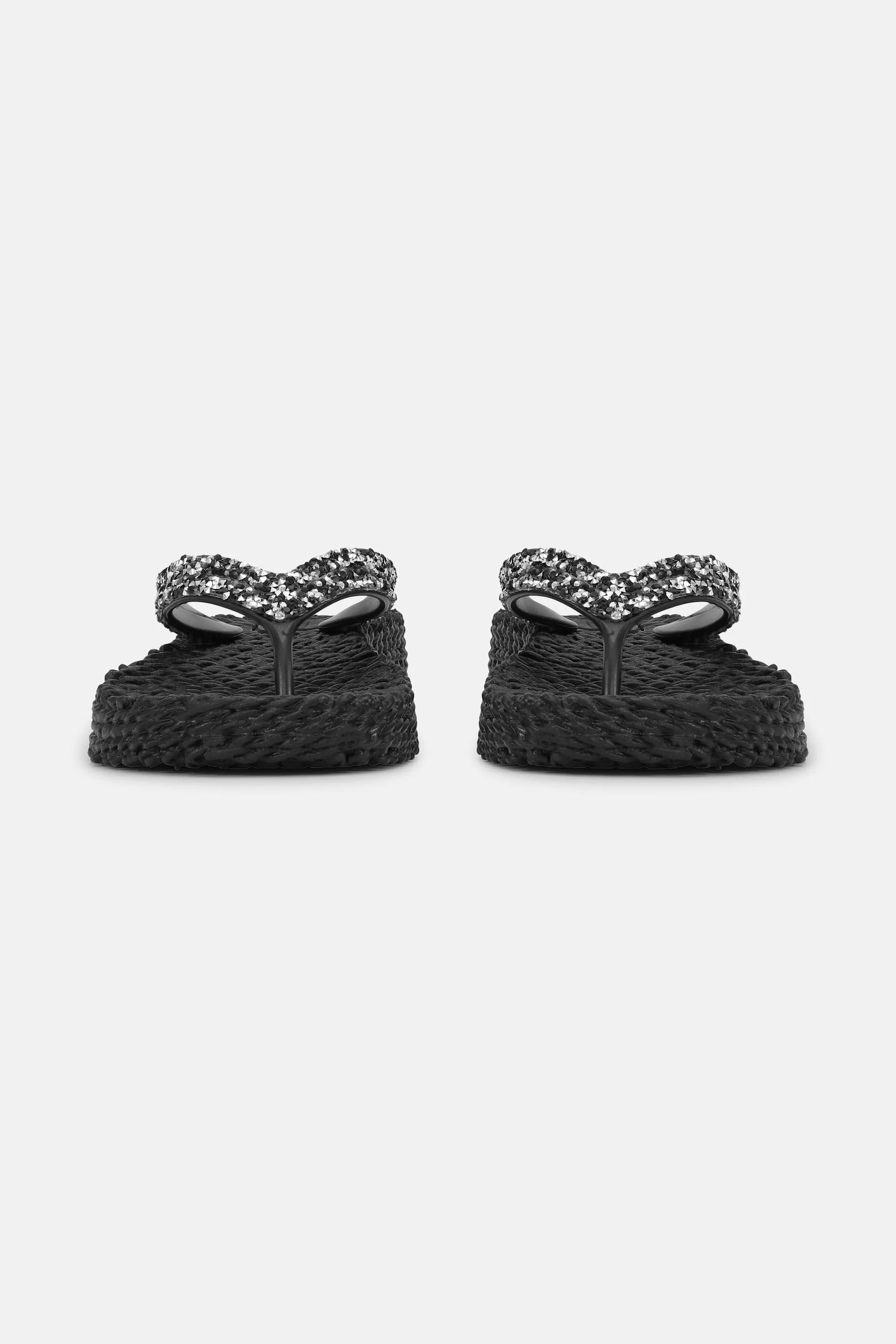 Platform Flip-flops Glittersten - Black