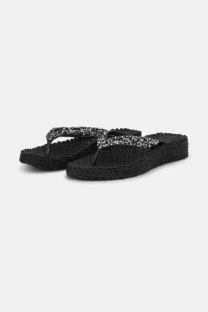 Platform Flip-flops Glittersten - Black