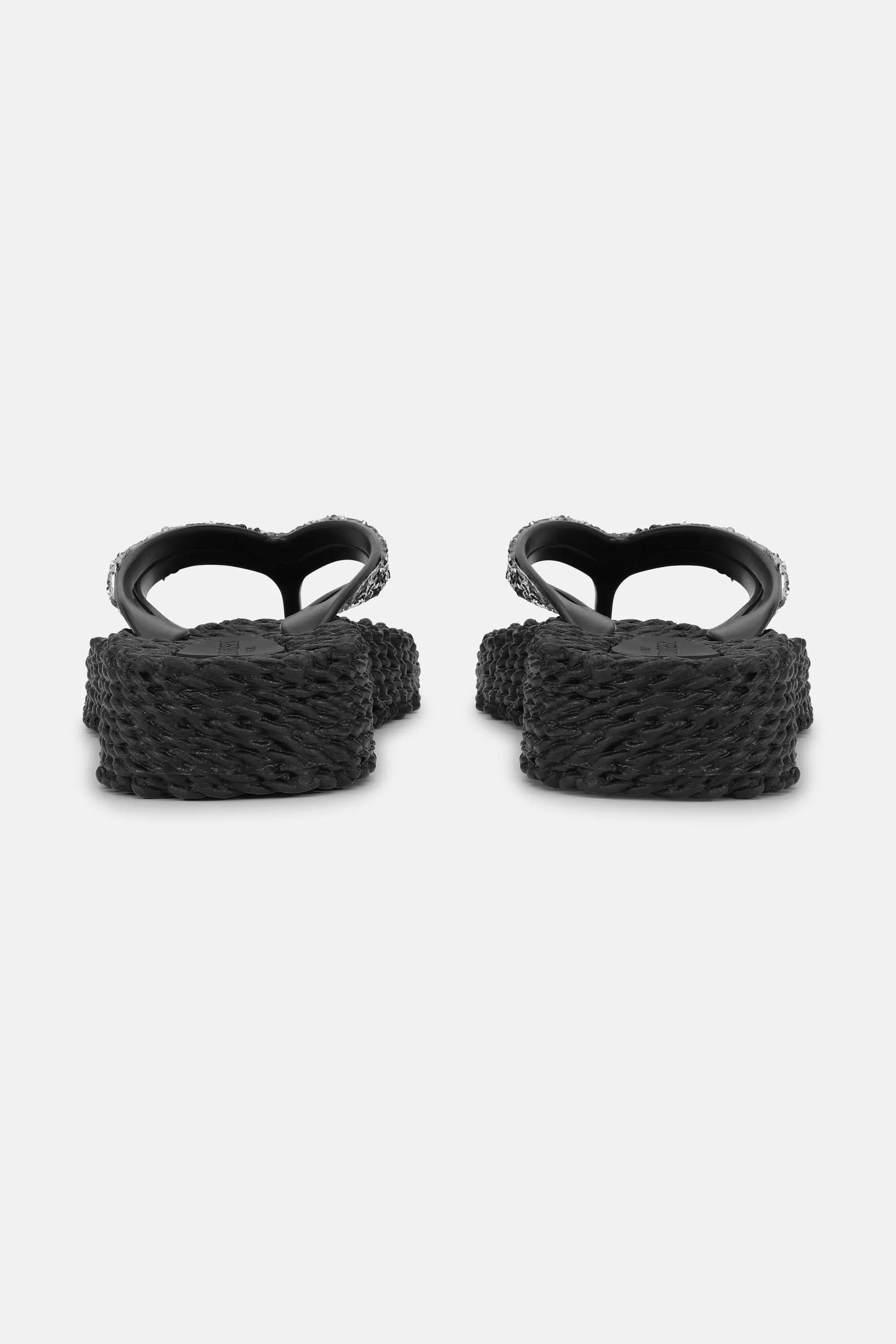 Platform Flip-flops Glittersten - Black