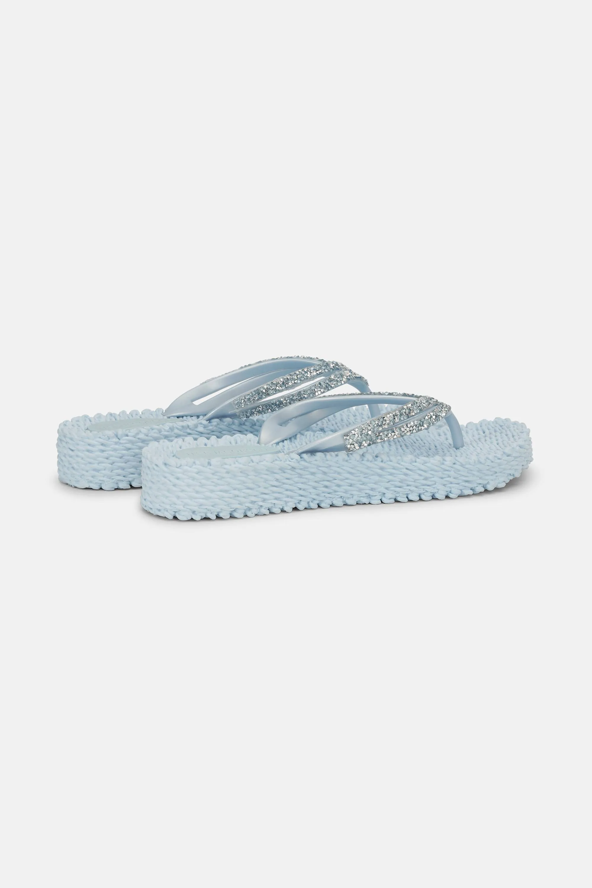 Platform Flip-flops Glittersten - Blue Bell