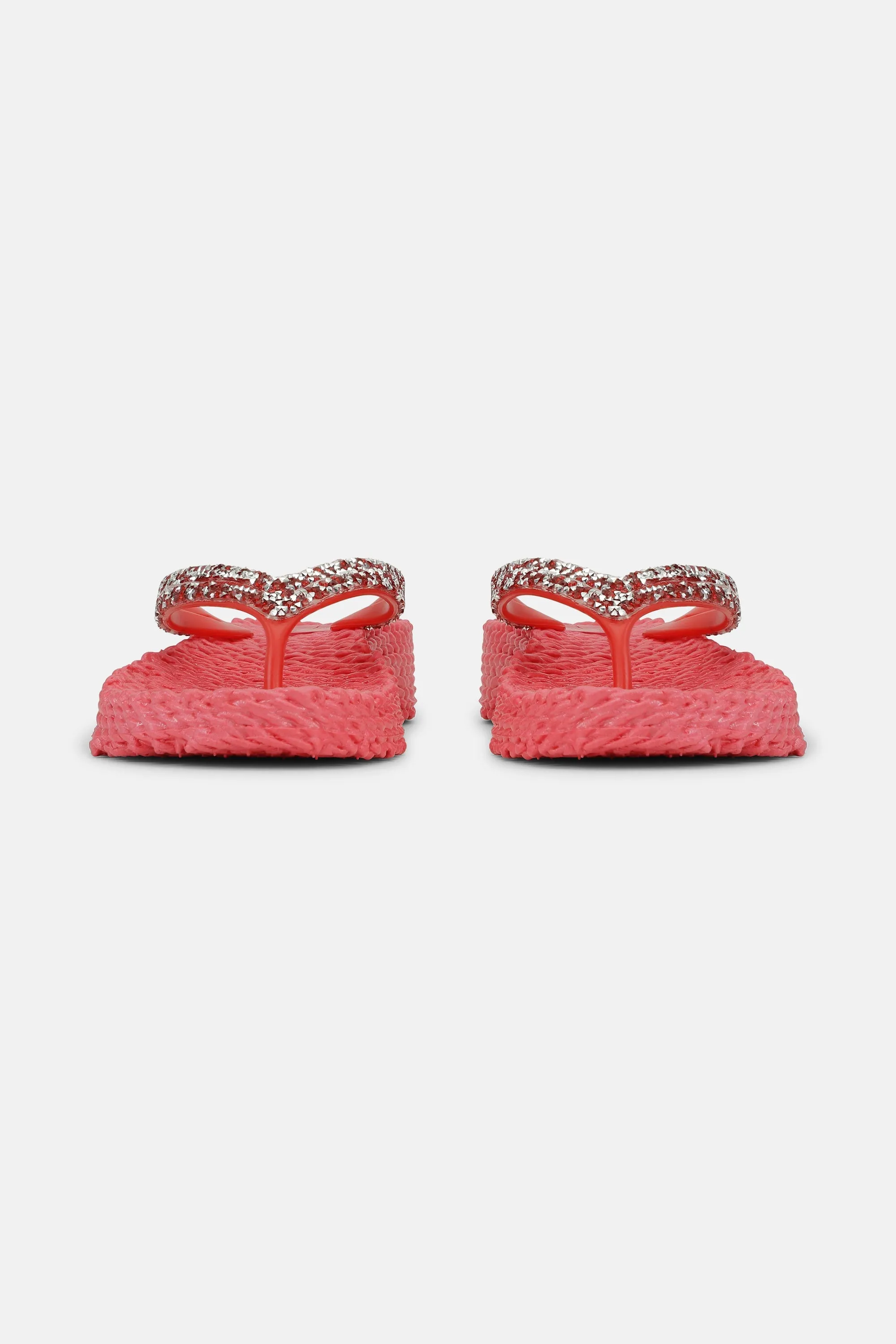 Platform Flip-flops Glittersten - Raspberry