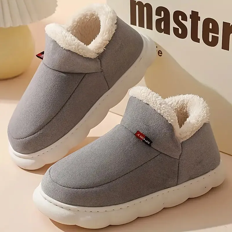 Plush Lined Platform Slippers