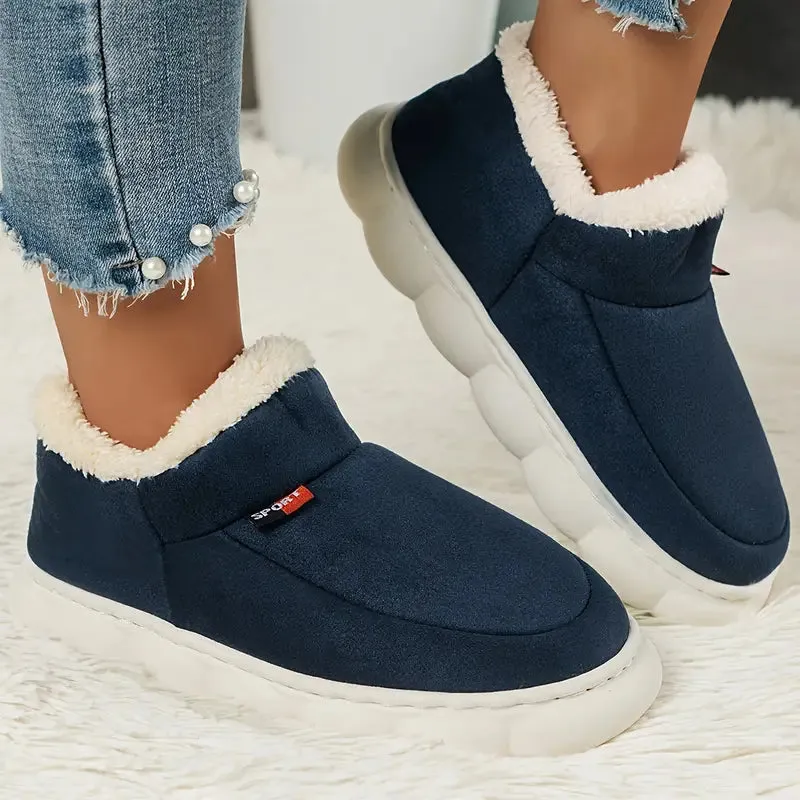 Plush Lined Platform Slippers